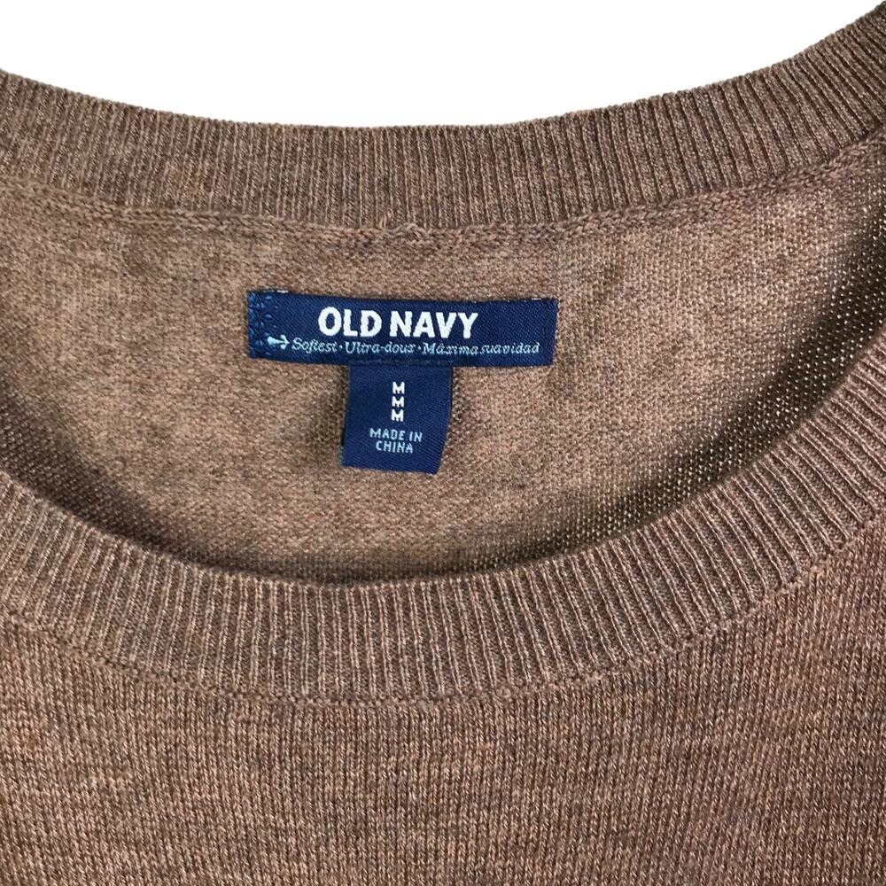 Old Navy Sweater Womens M Brown Orange Fox Graphic Pullover Long Sleeve Knit - Picture 3 of 12